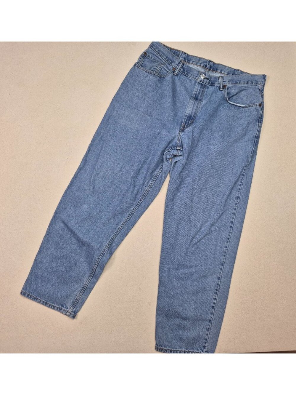 Levi's 501 Men's Wide Leg Relaxed Straight Button Fly Classic Blue Jeans 36/29.5